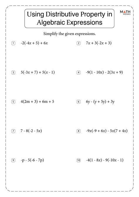 Solving Equations Using The Distributive Property Worksheet Answers